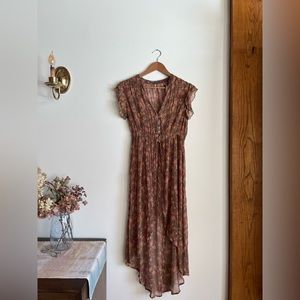 Free People Sheer Shirt Dress